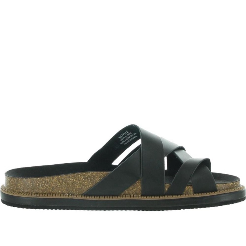 FREE PEOLEL  38 Ventura contour footbed sandal made in Spain leather